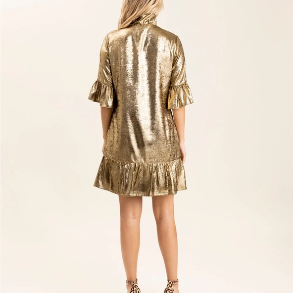 Sedge NWT Mary Dress Bronze size Medium - Picture 2 of 7